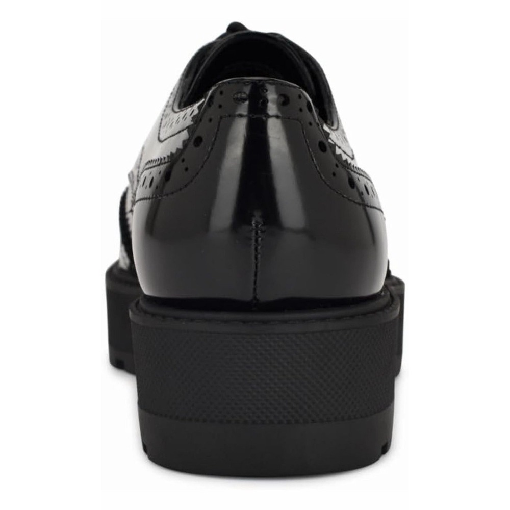 9 West Women's Brogues Patent Leather Wing Tip Platform Derby Shoe Sz 8.5 NIB - Picture 4 of 9